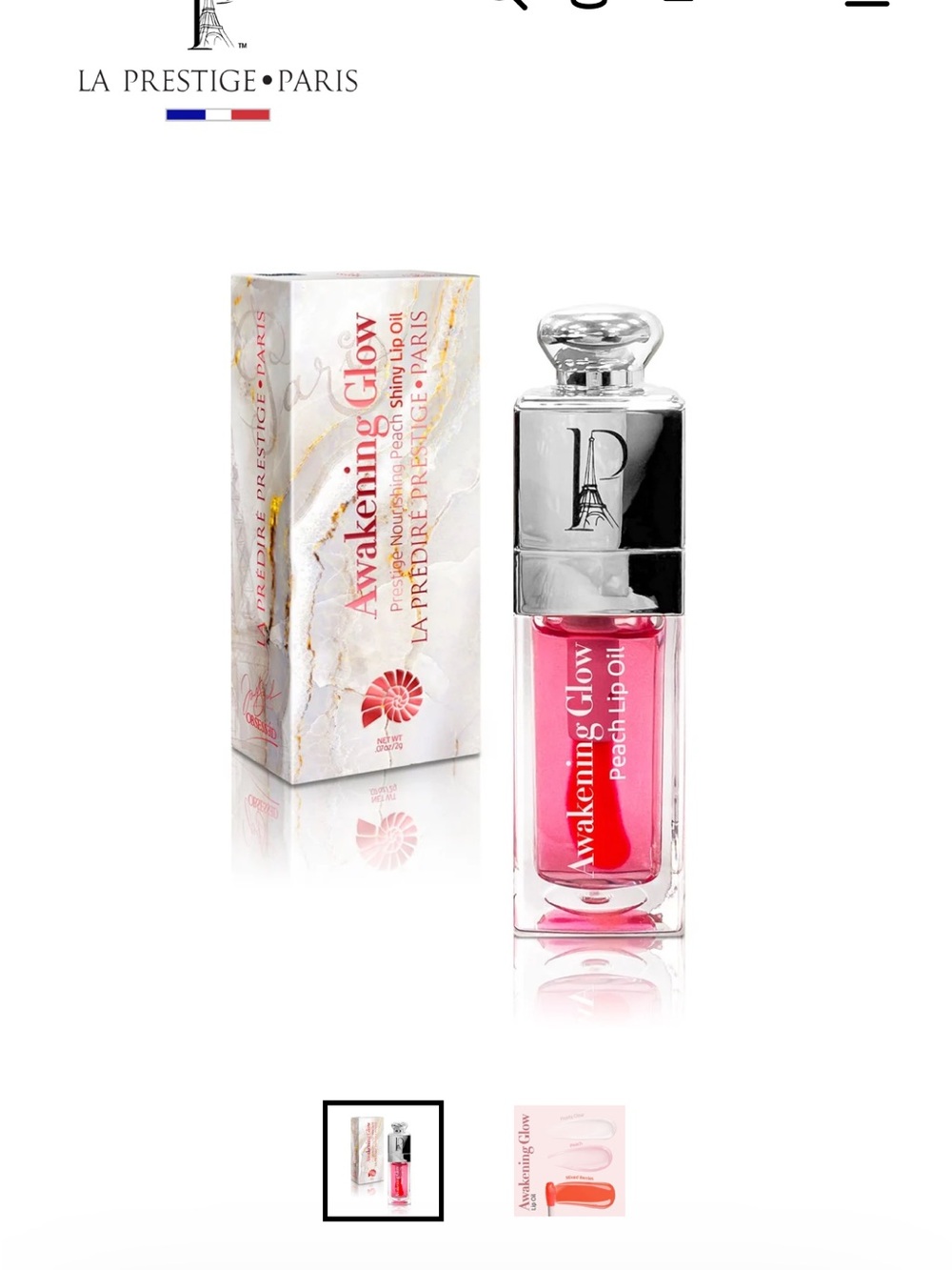Awakening Glow Prestige Nourishing Frosty Clear Shiny Lip Oil